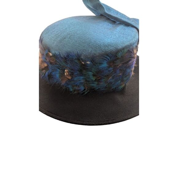 Whittall Shon Real Feathered Church Derby Hat Purple‎ Blue Black Multicolored main image 6